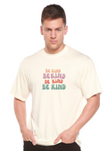 Camiseta gráfica de manga corta de bambú/algodón orgánico "Be Kind" para hombre