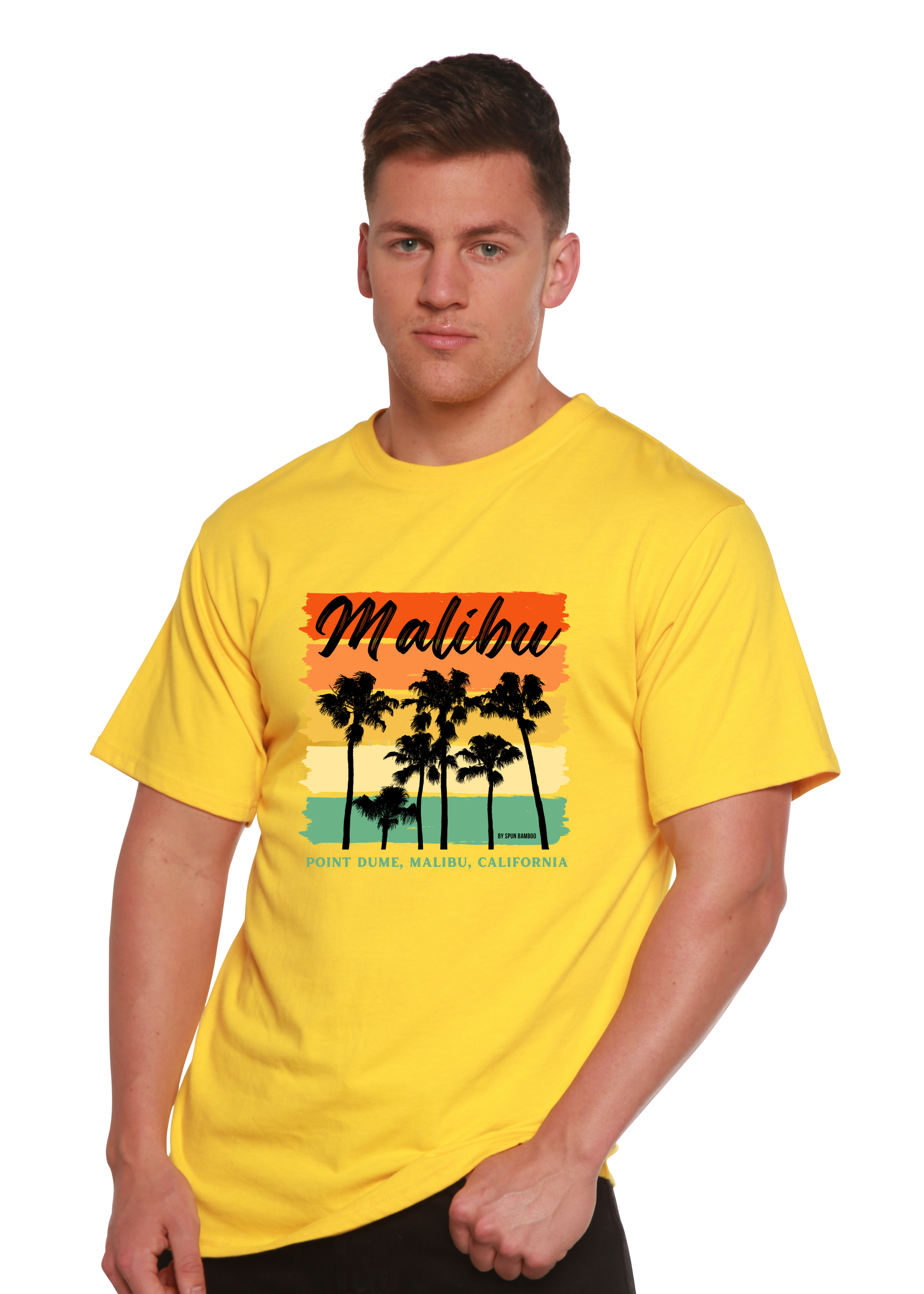 Camiseta de manga corta con gráfico de bambú viscosa/algodón orgánico unisex Malibu