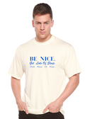 Camiseta gráfica de manga corta de viscosa de bambú/algodón orgánico Be Nice para hombre