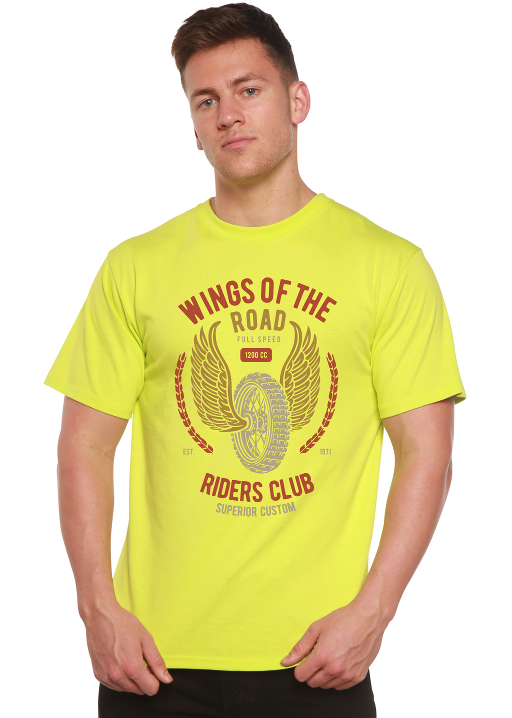 Camiseta Gráfica de Manga Corta Wings Of The Road Spun Bamboo® para Hombre, de Viscosa de Bambú/Algodón Orgánico