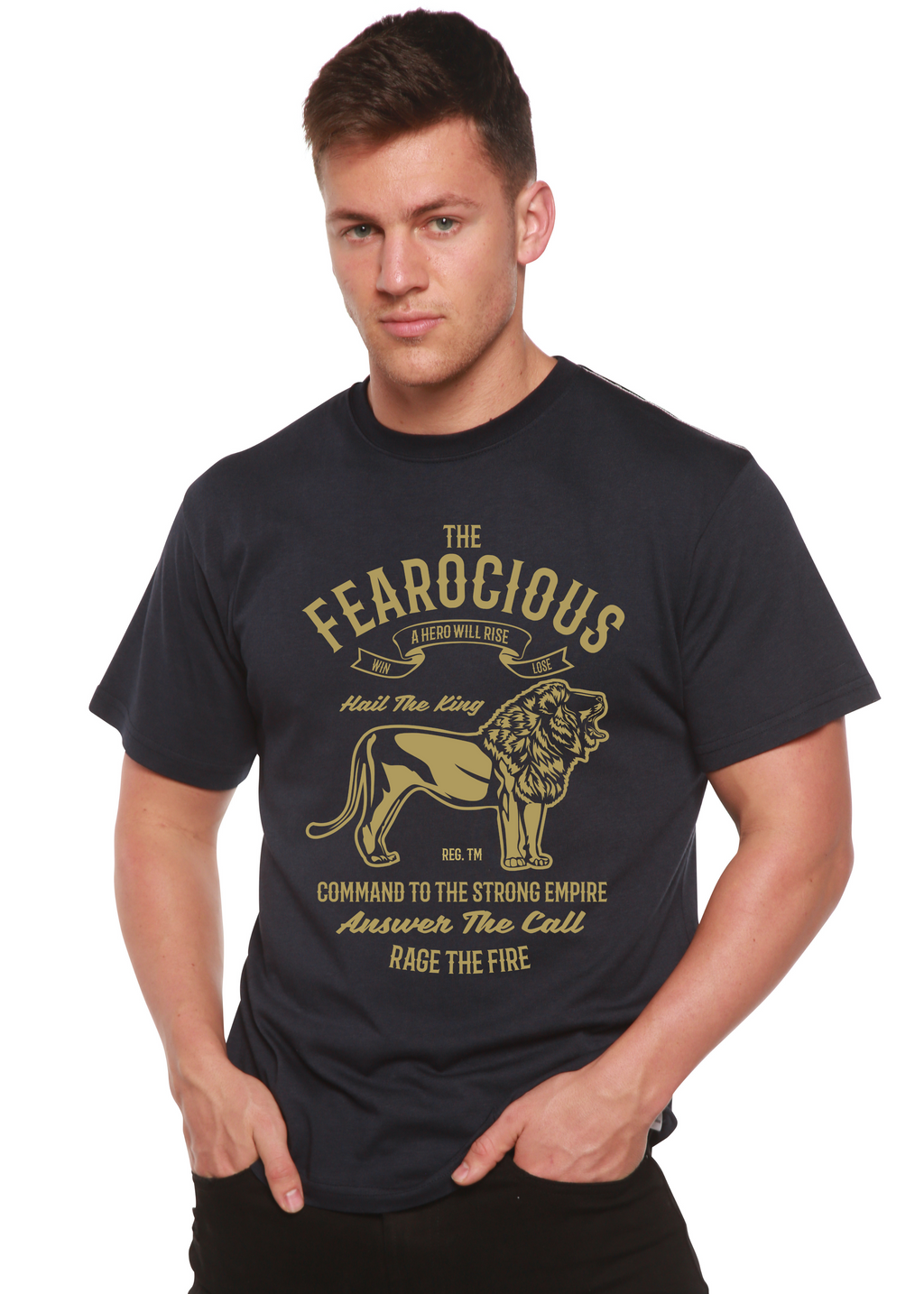 Camiseta gráfica de manga corta de bambú viscosa/algodón orgánico para hombre The Fearocious Spun Bamboo®