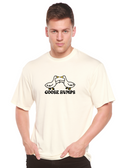 Goose Bumps Camiseta gráfica de manga corta de viscosa de bambú y algodón orgánico para hombre