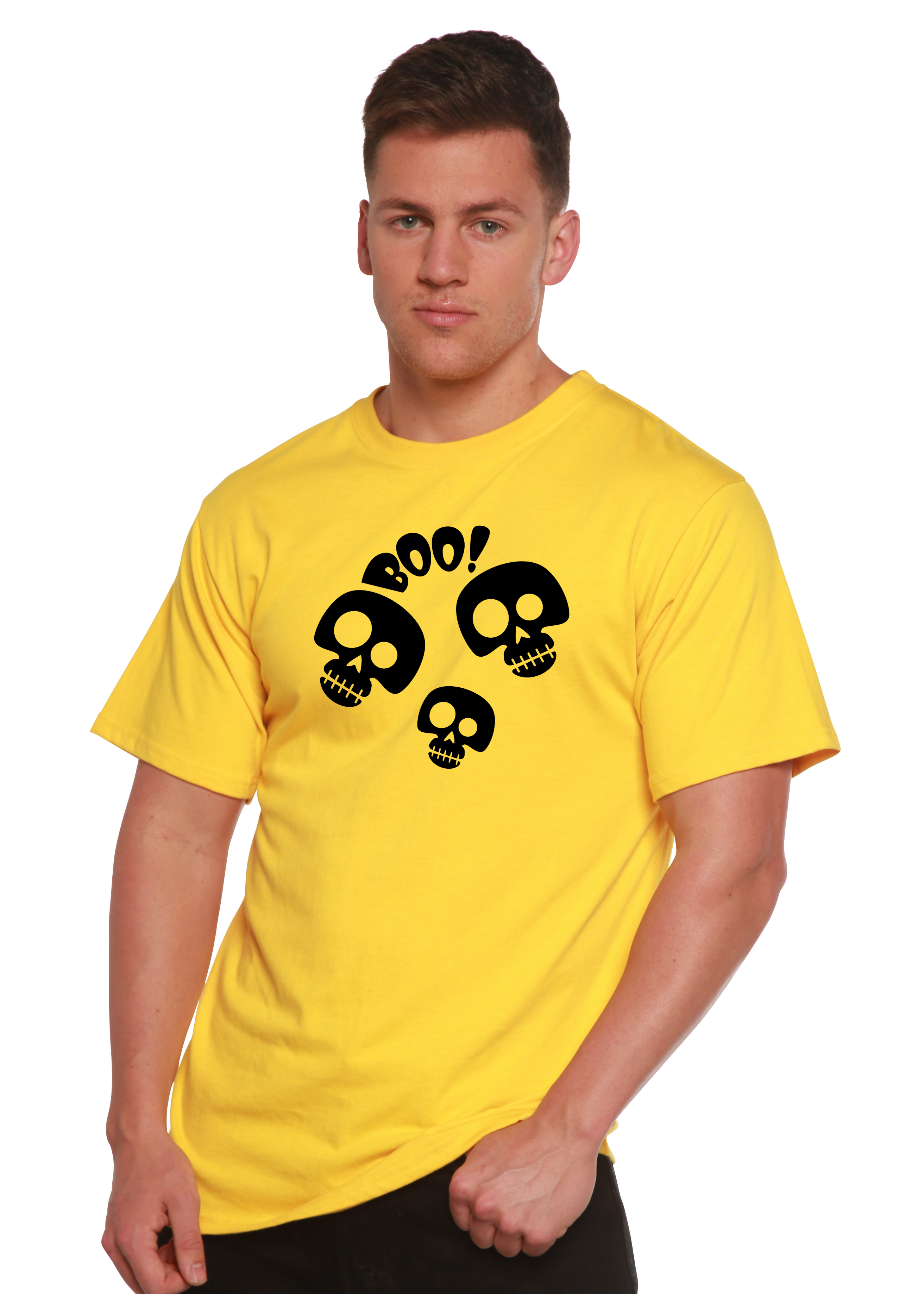 Camiseta gráfica de manga corta de bambú/algodón orgánico unisex "Halloween Boo"