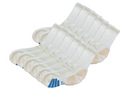 Calcetines de tripulación de bambú de viscosa de alto rendimiento unisex color blanco - Paquete de 12