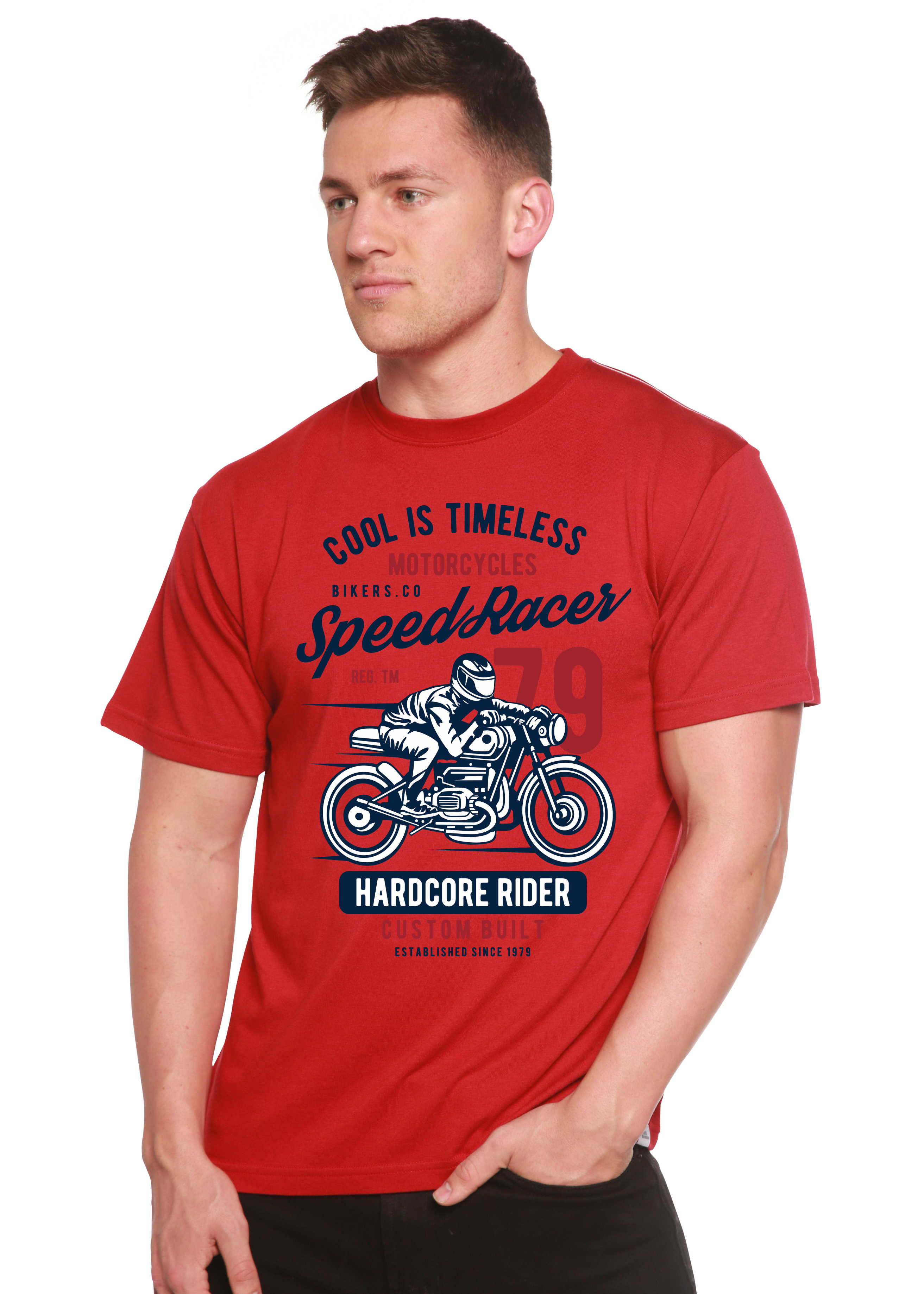 Camiseta gráfica de manga corta de viscosa de bambú y algodón orgánico Spun Bamboo® Speed Racer para hombre