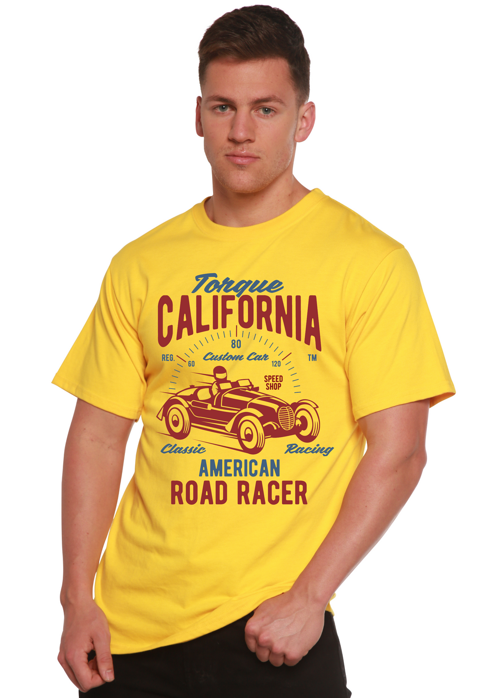 Torque California Spun Bamboo® Camiseta Gráfica de Manga Corta de Bambú Viscosa/Algodón Orgánico para Hombre