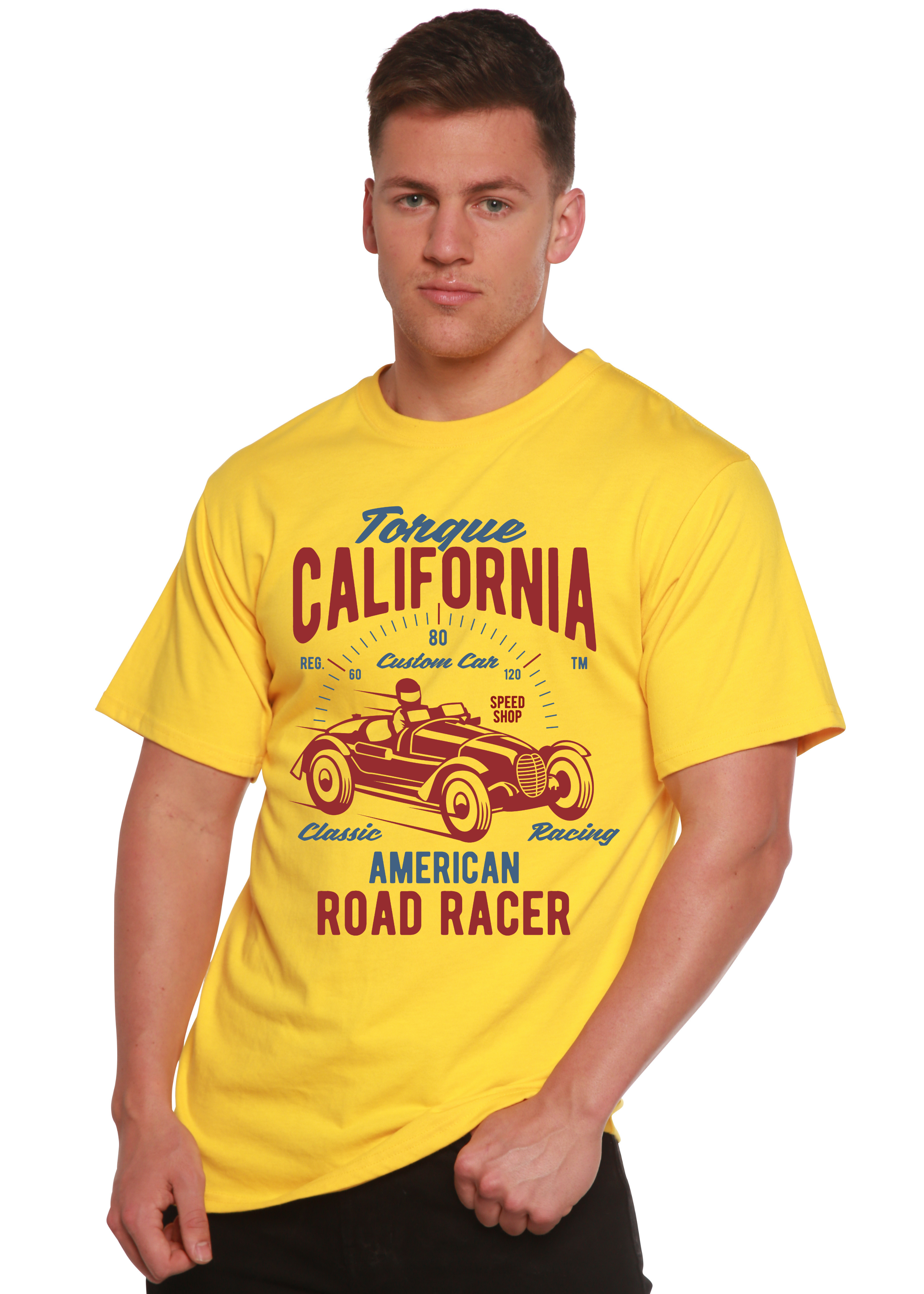 Torque California Spun Bamboo® Camiseta Gráfica de Manga Corta de Bambú Viscosa/Algodón Orgánico para Hombre