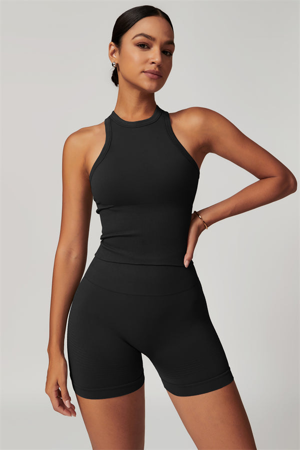 Conjunto de dos piezas de top corto y pantalón corto Delight