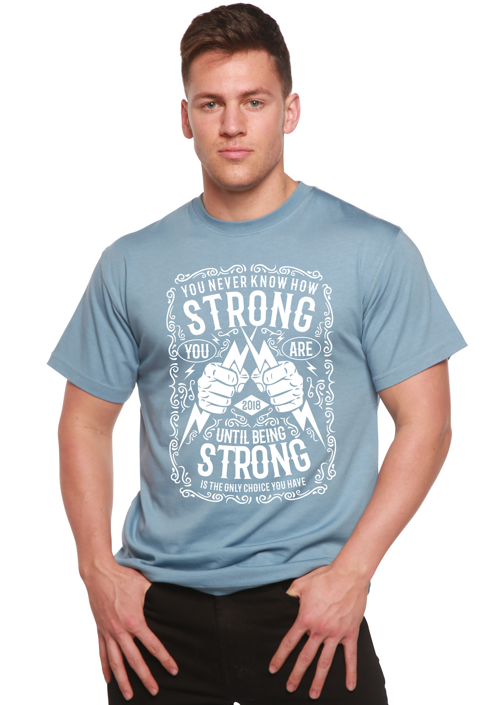 Camiseta gráfica de manga corta de viscosa de bambú/algodón orgánico Strong Spun Bamboo® para hombre