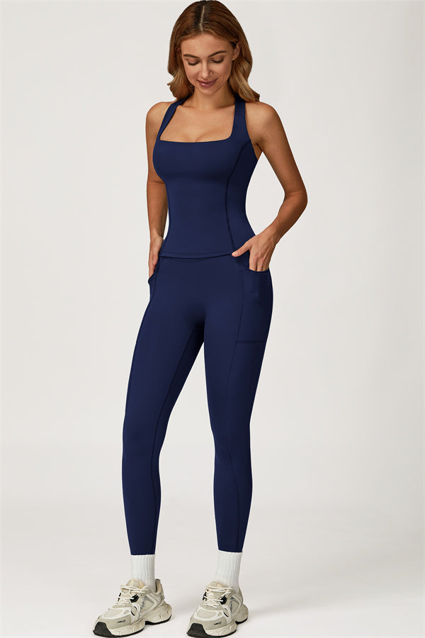 El conjunto de 2 piezas de leggings y camiseta corta Glacier
