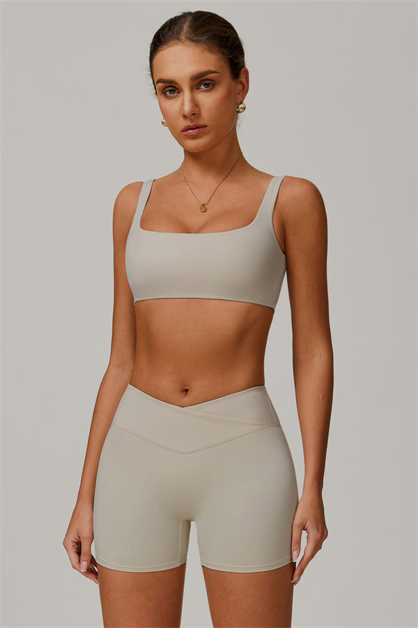 Conjunto de 2 piezas de sujetador deportivo y pantalón corto Halo