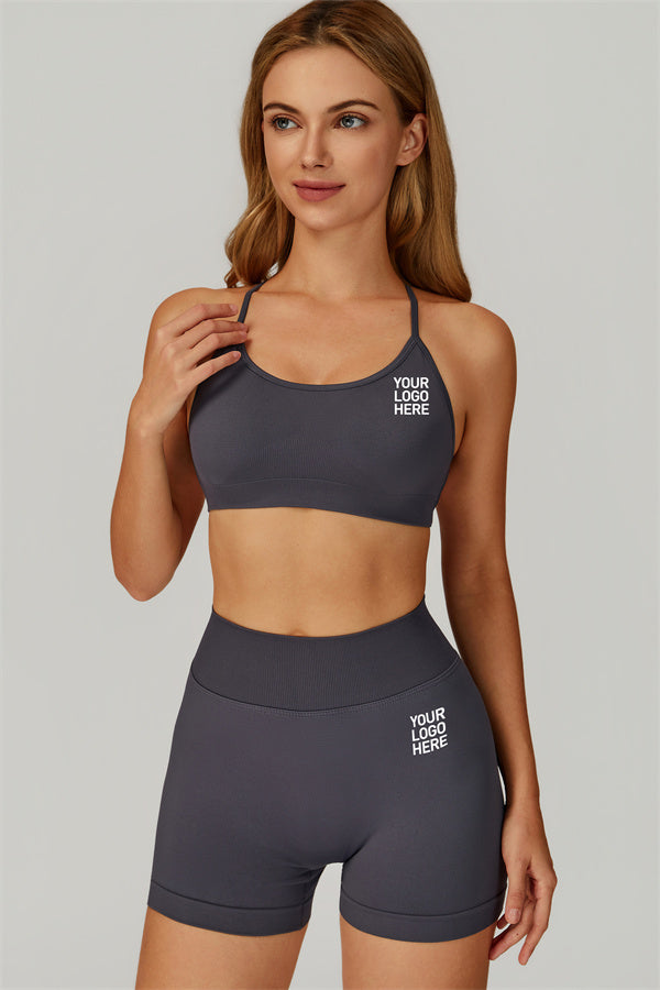 Conjunto de 2 piezas de shorts y top deportivo Nova personalizados