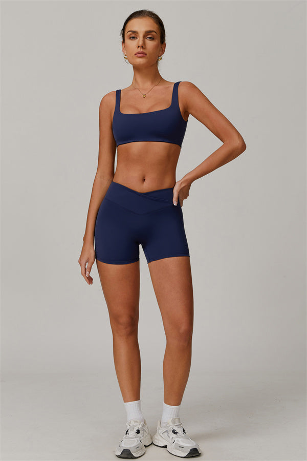 Conjunto de 2 piezas de sujetador deportivo y pantalón corto Halo