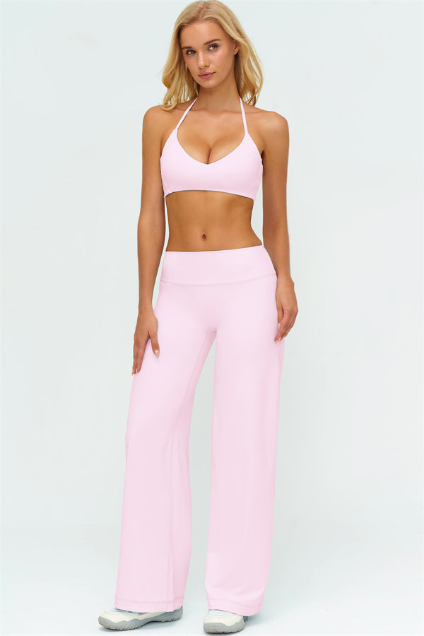 Conjunto de 3 piezas: sujetador deportivo, chaqueta con cremallera Twirl y pantalones de pierna recta nuevos