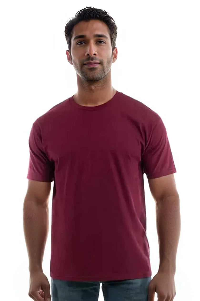 Camiseta de cuello redondo de algodón de primera calidad 3100 - Colores oscuros