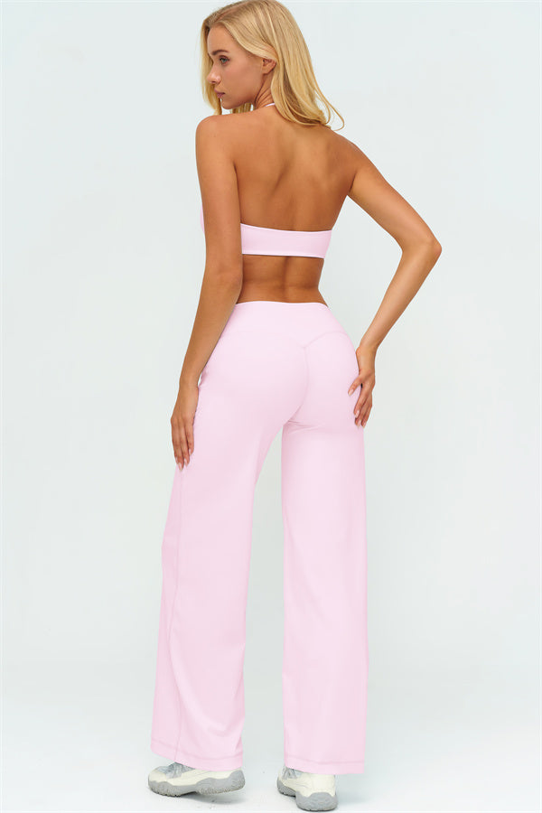 Conjunto de 3 piezas: sujetador deportivo, chaqueta con cremallera Twirl y pantalones de pierna recta nuevos