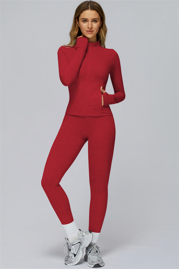 The Radiance Jacket Sports Bra Leggings 3-Piece Set