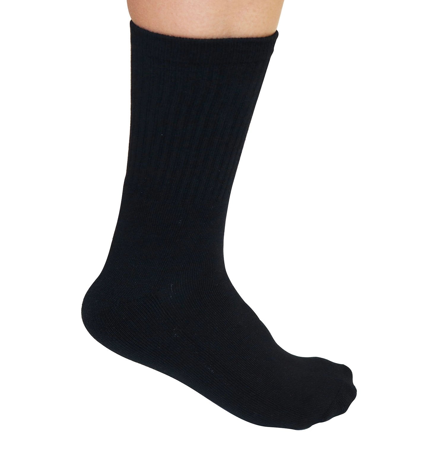 Crew Black Bamboo Viscose Socks