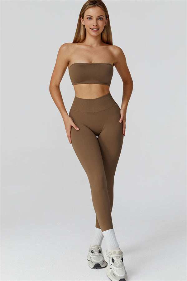 Conjunto de 2 piezas de leggings y sujetador deportivo Reign
