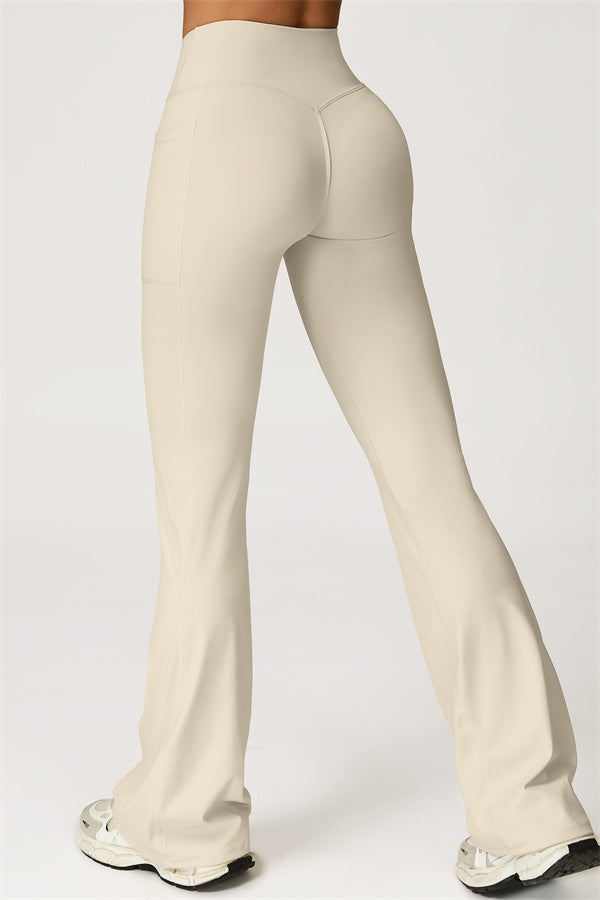 Conjunto de 2 piezas de top corto Glacier y leggings con pernera acampanada