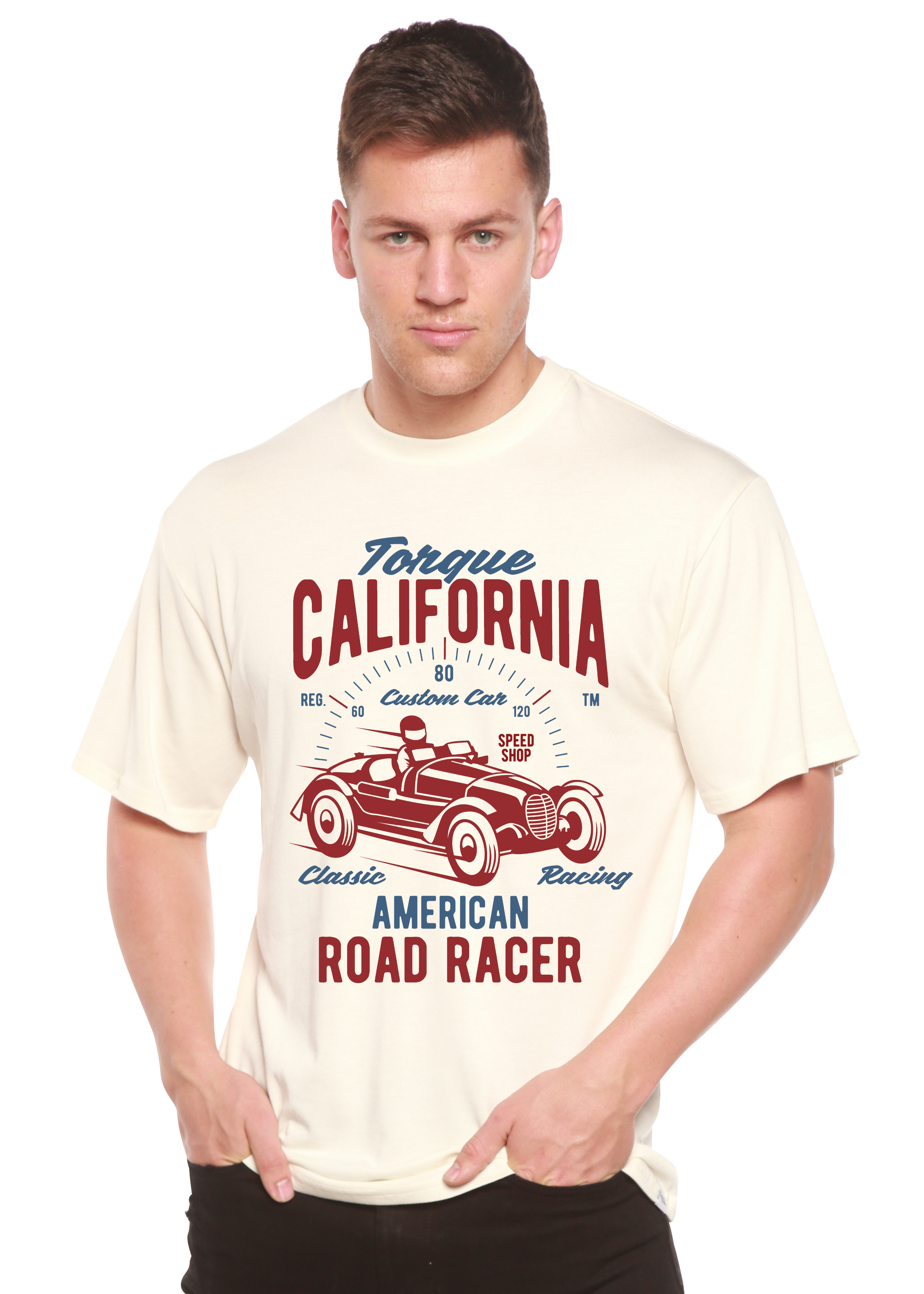 Torque California Spun Bamboo® Camiseta Gráfica de Manga Corta de Bambú Viscosa/Algodón Orgánico para Hombre