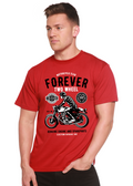 Camiseta gráfica de manga corta de viscosa de bambú/algodón orgánico Forever Two Wheel para hombre