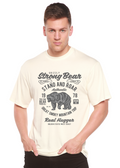 Camiseta gráfica de manga corta Strong Bear Spun Bamboo® de viscosa de bambú/algodón orgánico para hombre