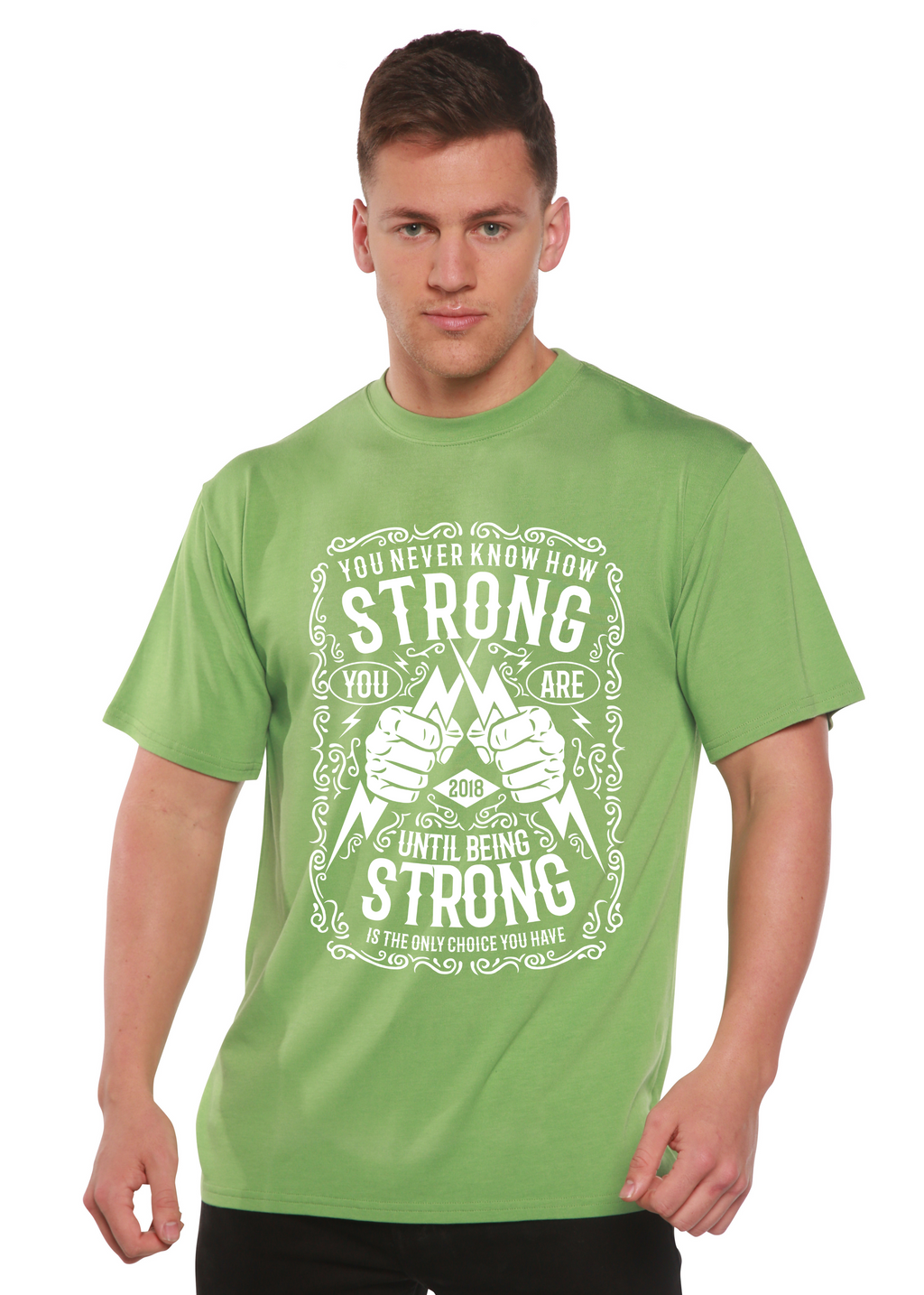 Camiseta gráfica de manga corta de viscosa de bambú/algodón orgánico Strong Spun Bamboo® para hombre