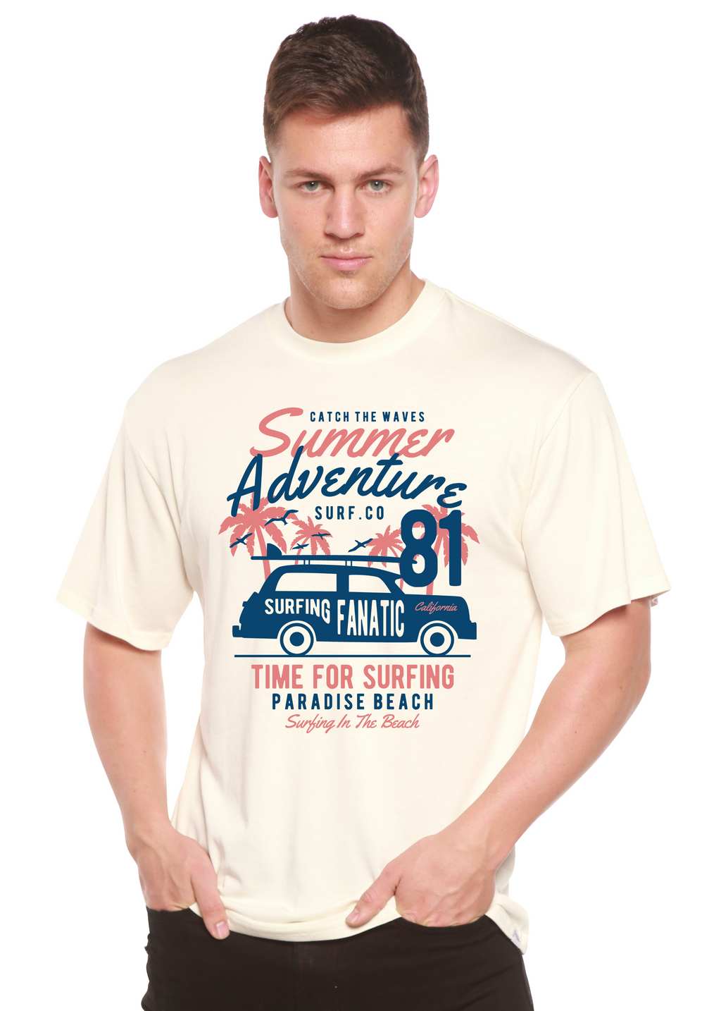 Camiseta gráfica de manga corta de viscosa de bambú/algodón orgánico para hombre Sammer Adventure Spun Bamboo®