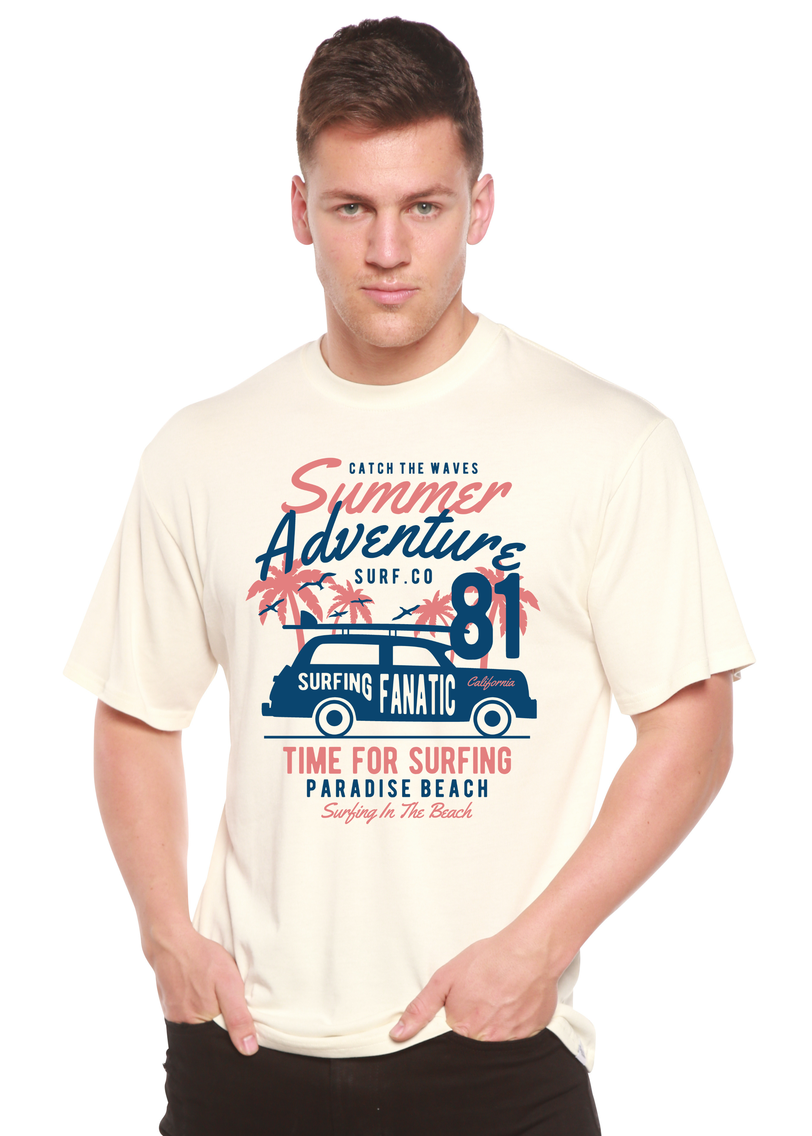 Camiseta gráfica de manga corta de viscosa de bambú/algodón orgánico para hombre Sammer Adventure Spun Bamboo®