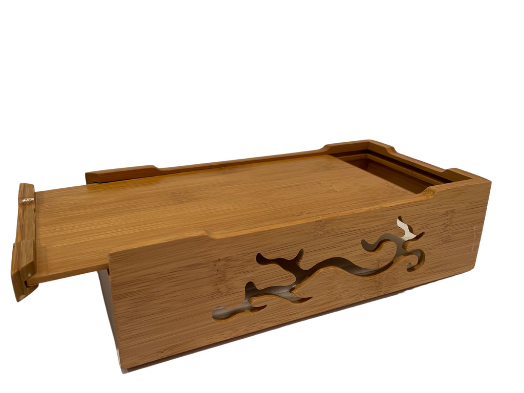 Caja de pañuelos de bambú