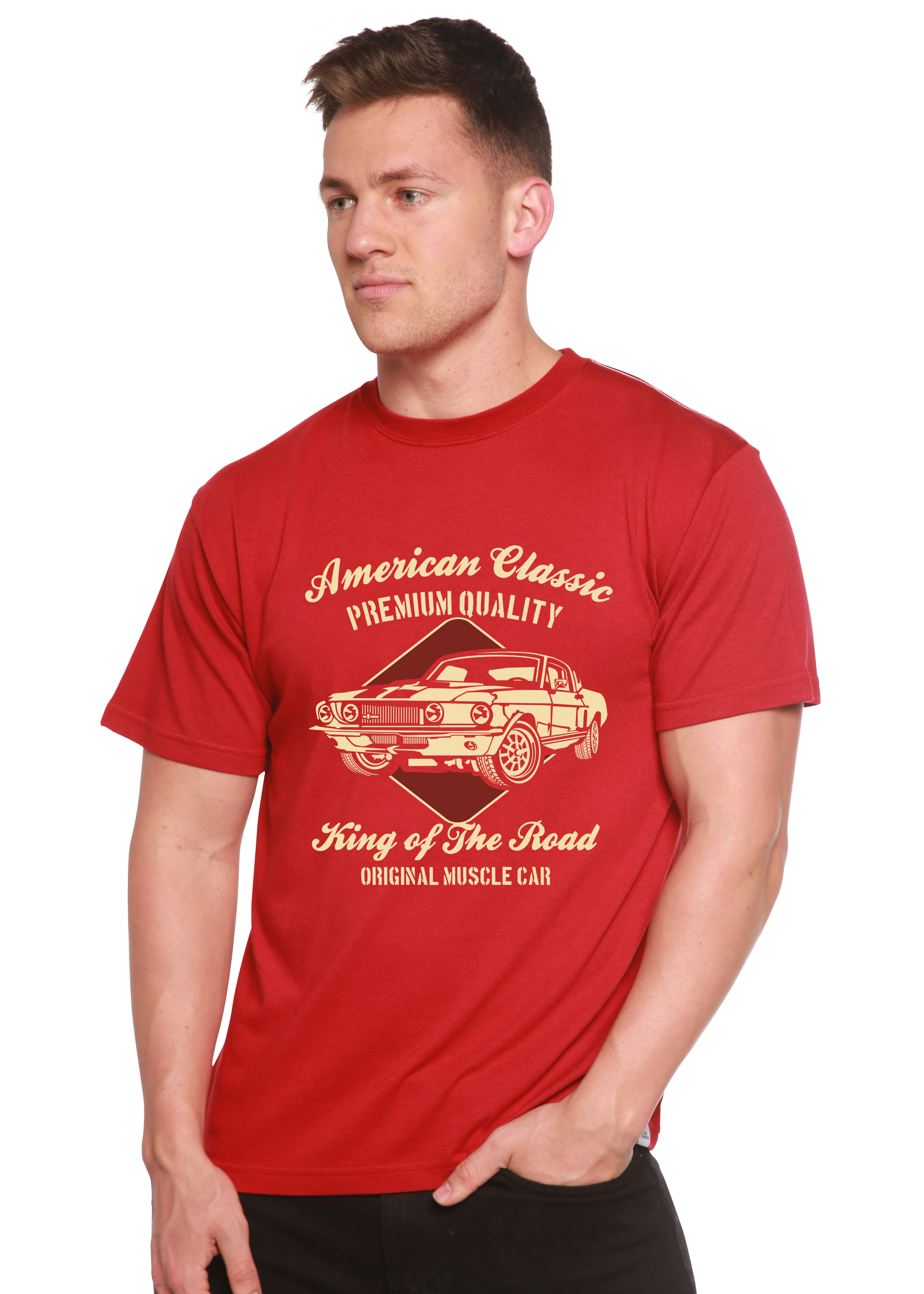 Camiseta gráfica de manga corta de bambú/algodón orgánico American Classic para hombre