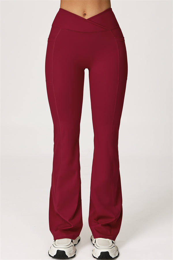 Conjunto de 2 piezas de top corto Glacier y leggings con pernera acampanada