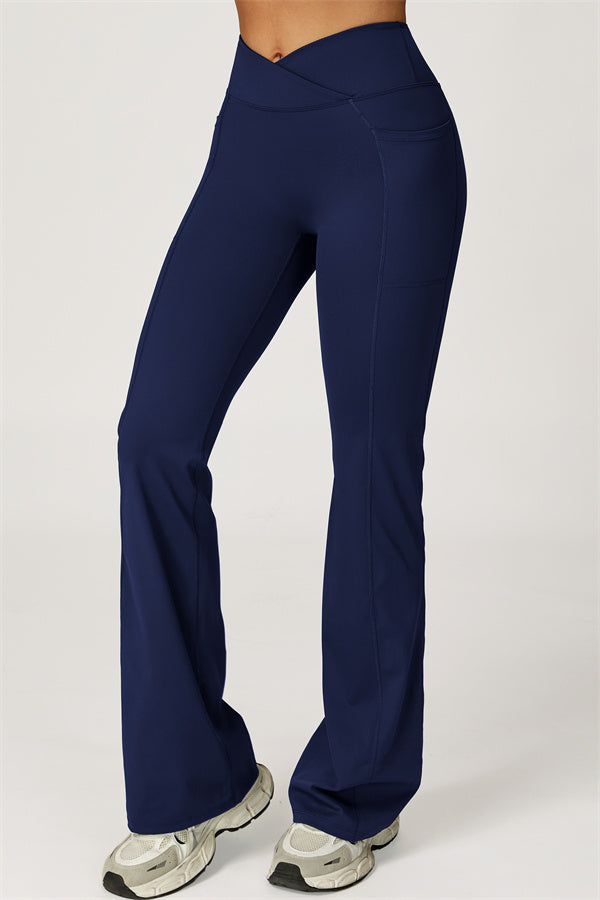 Conjunto de 2 piezas de top corto Glacier y leggings con pernera acampanada
