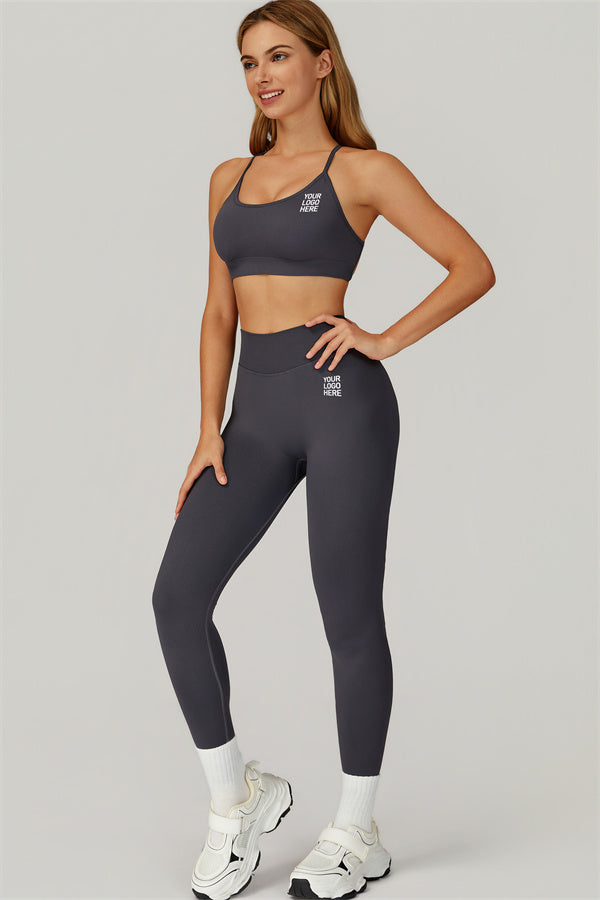 Conjunto de 2 piezas de leggings y sujetador deportivo Nova personalizado