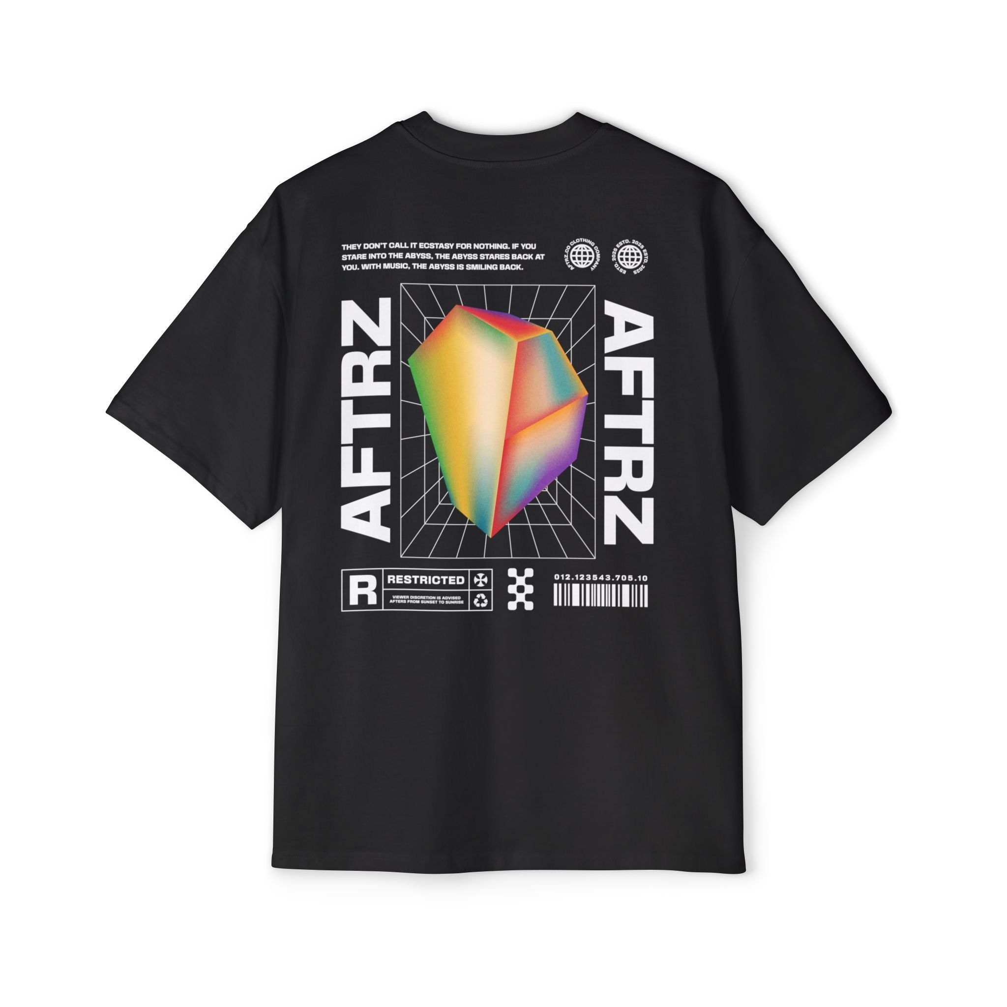 Camiseta de manga corta de hombro caído Oversized Ecstasy Abyss Premium