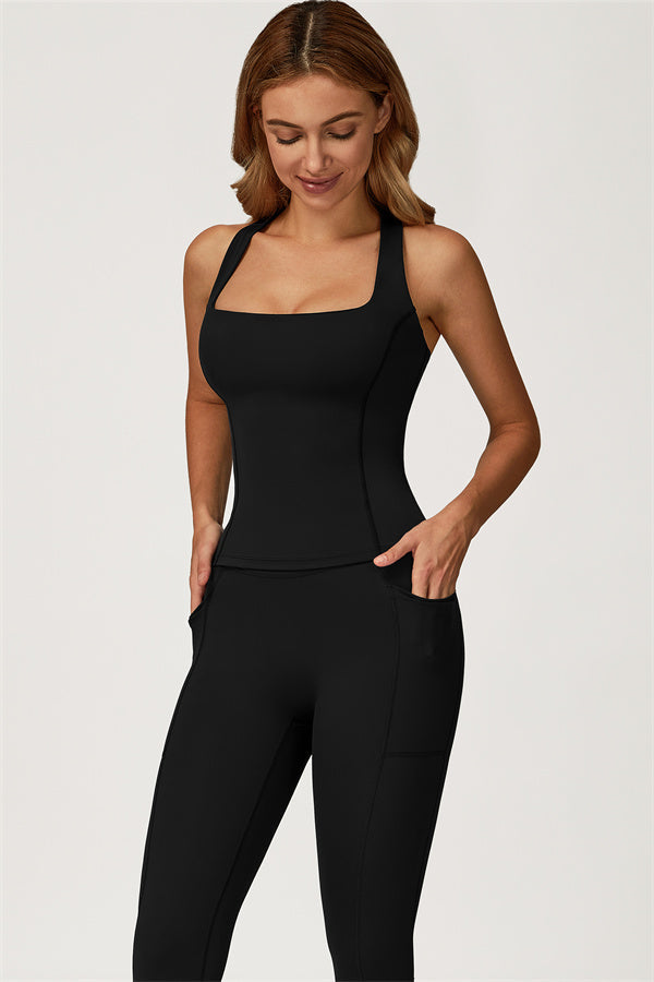 El conjunto de 2 piezas de leggings y camiseta corta Glacier