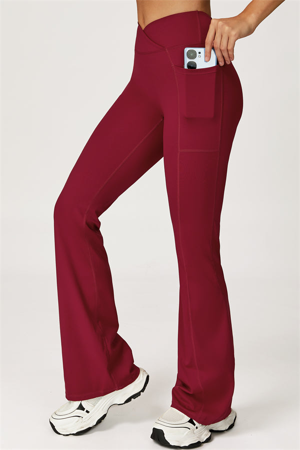 Conjunto de 2 piezas de top corto Glacier y leggings con pernera acampanada