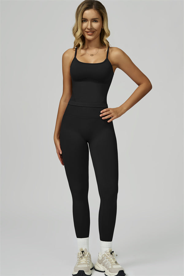 Conjunto de 2 piezas de top corto y leggings Prime