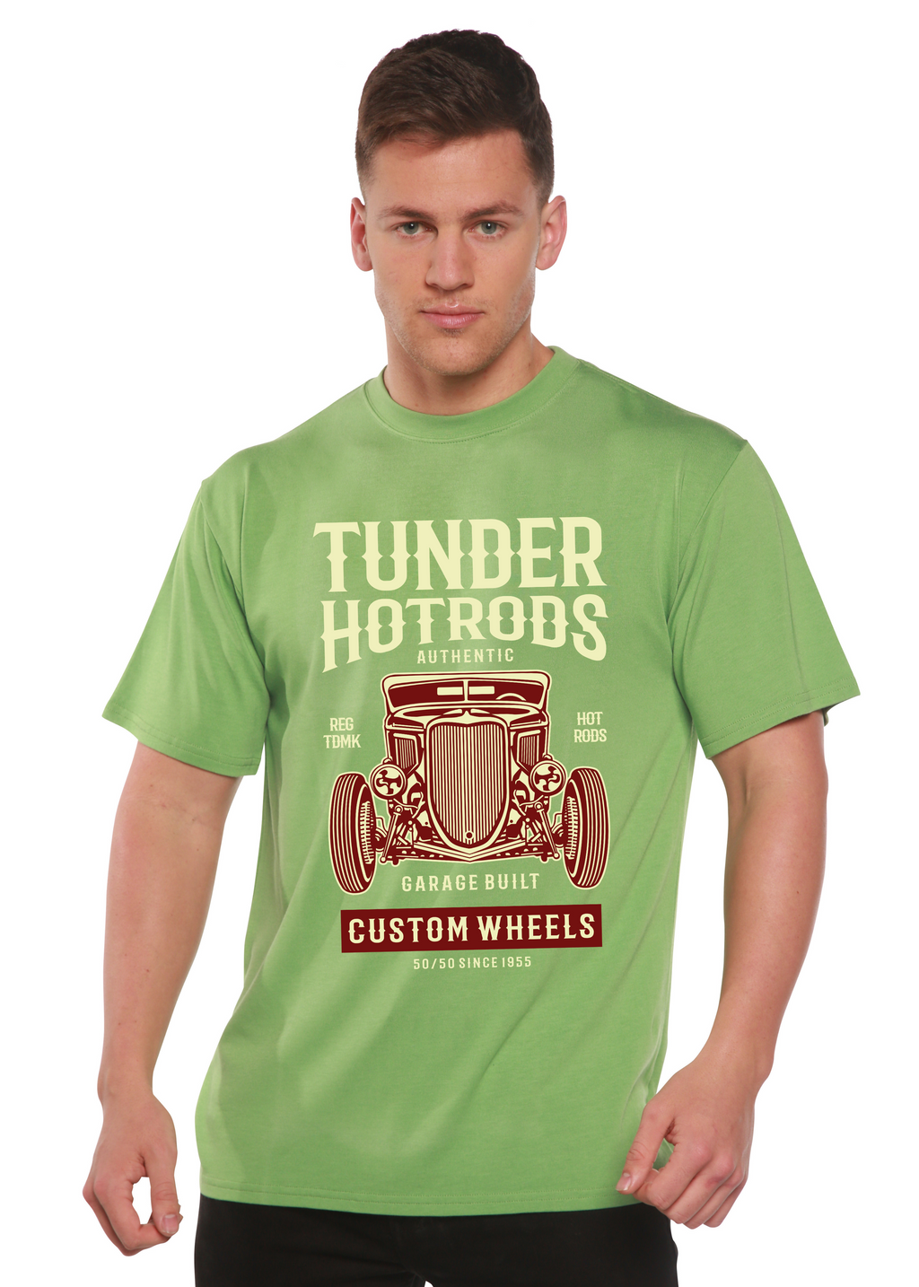 Camiseta gráfica de manga corta para hombre Thunder Hot Spun Bamboo® de viscosa de bambú y algodón orgánico