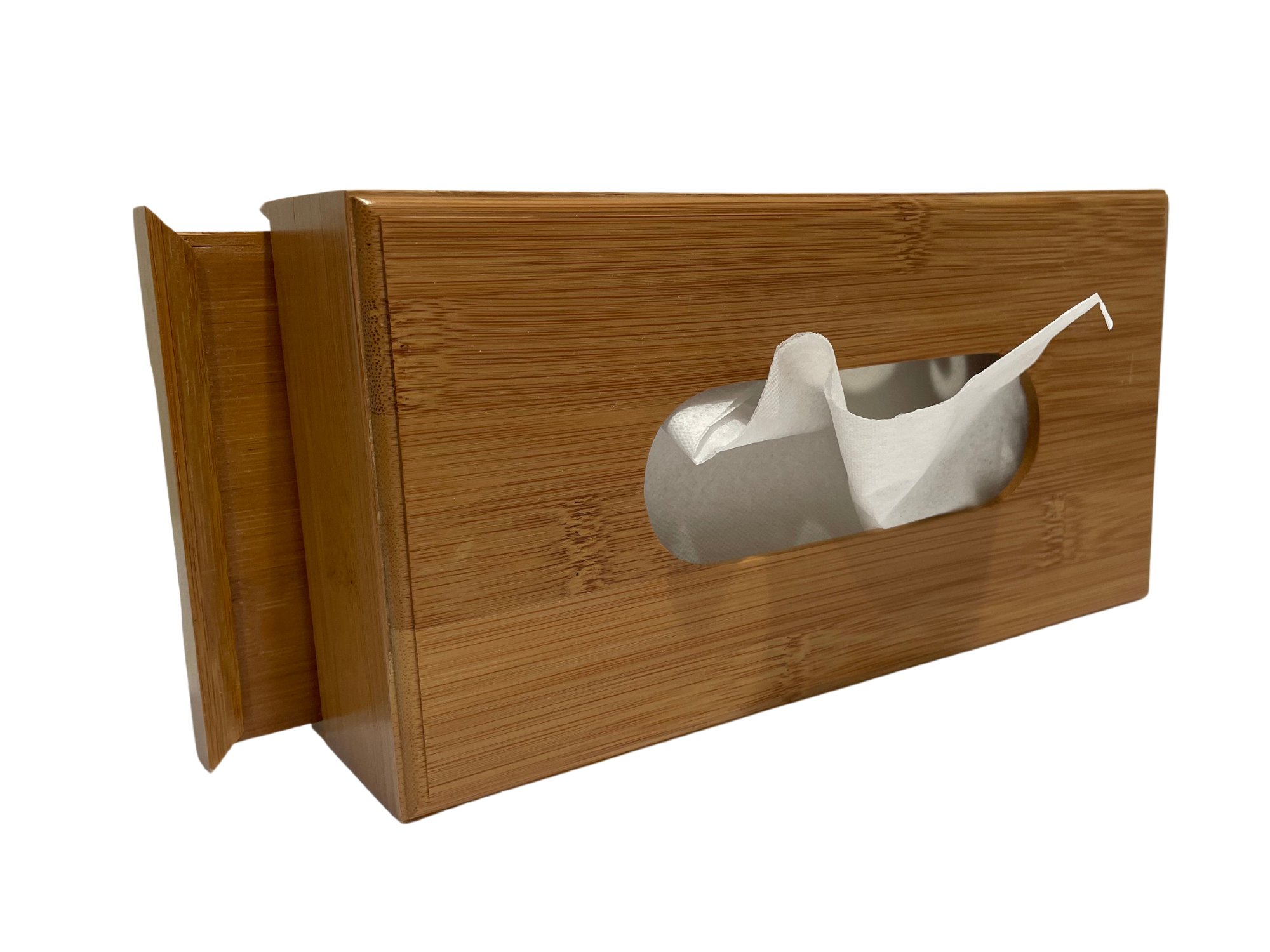 Caja de pañuelos de bambú