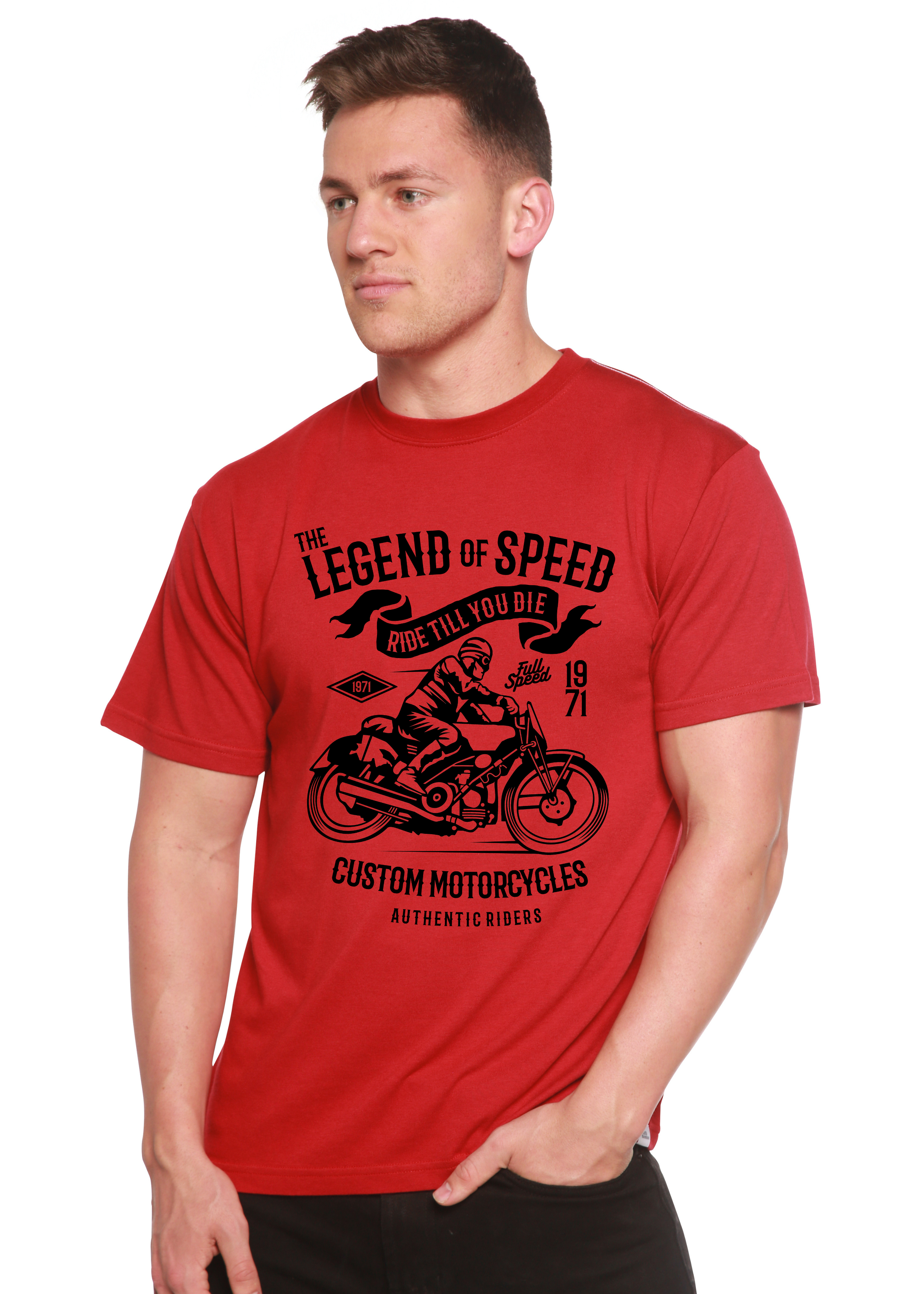 La leyenda de la camiseta gráfica de manga corta de viscosa de bambú/algodón orgánico para hombre Speed Spun Bamboo®