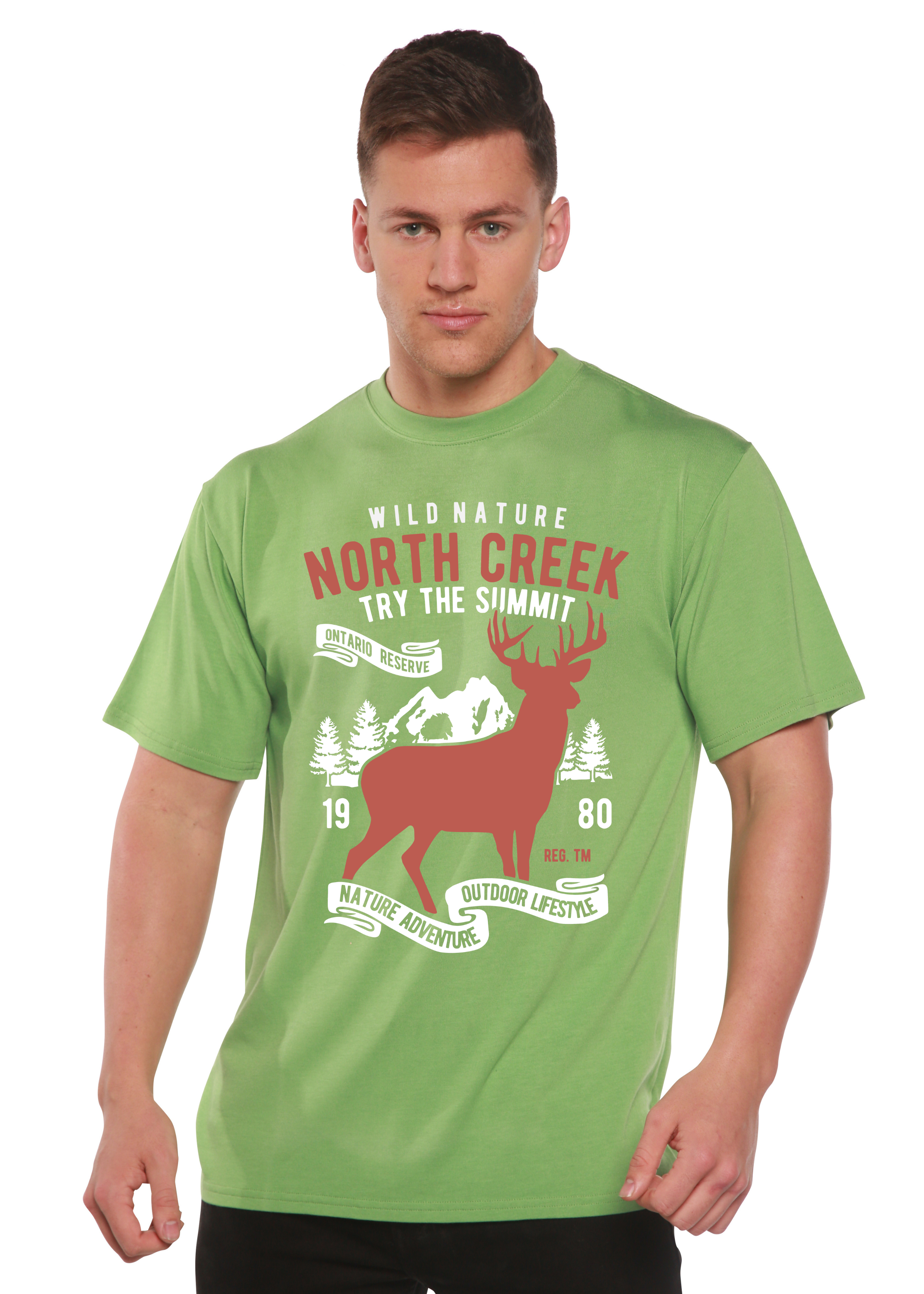 Camiseta gráfica de manga corta de bambú/algodón orgánico Spun Bamboo® de North Creek para hombre