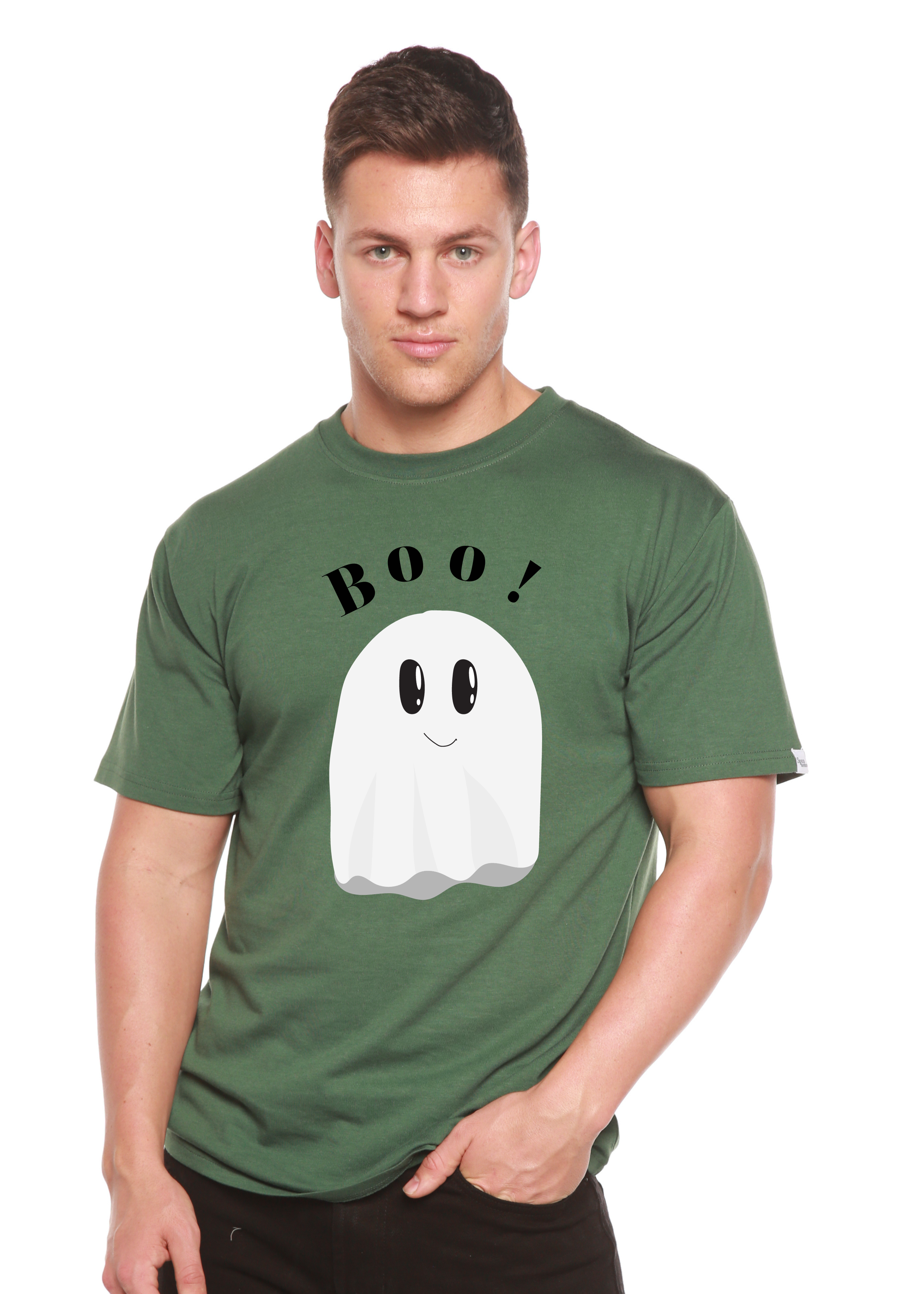 Camiseta gráfica de manga corta de bambú/algodón orgánico Boo para hombre