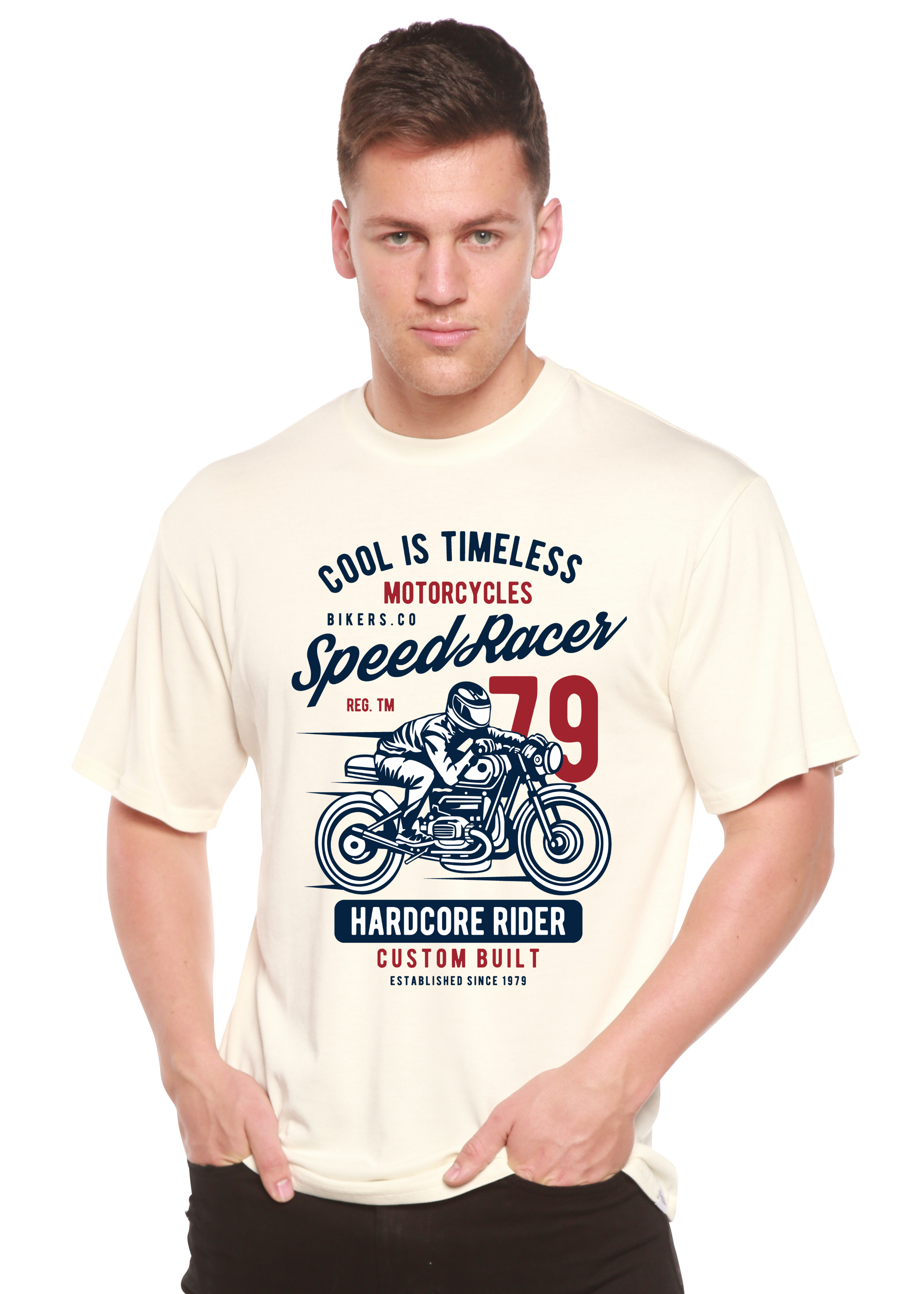 Camiseta gráfica de manga corta de viscosa de bambú y algodón orgánico Spun Bamboo® Speed Racer para hombre