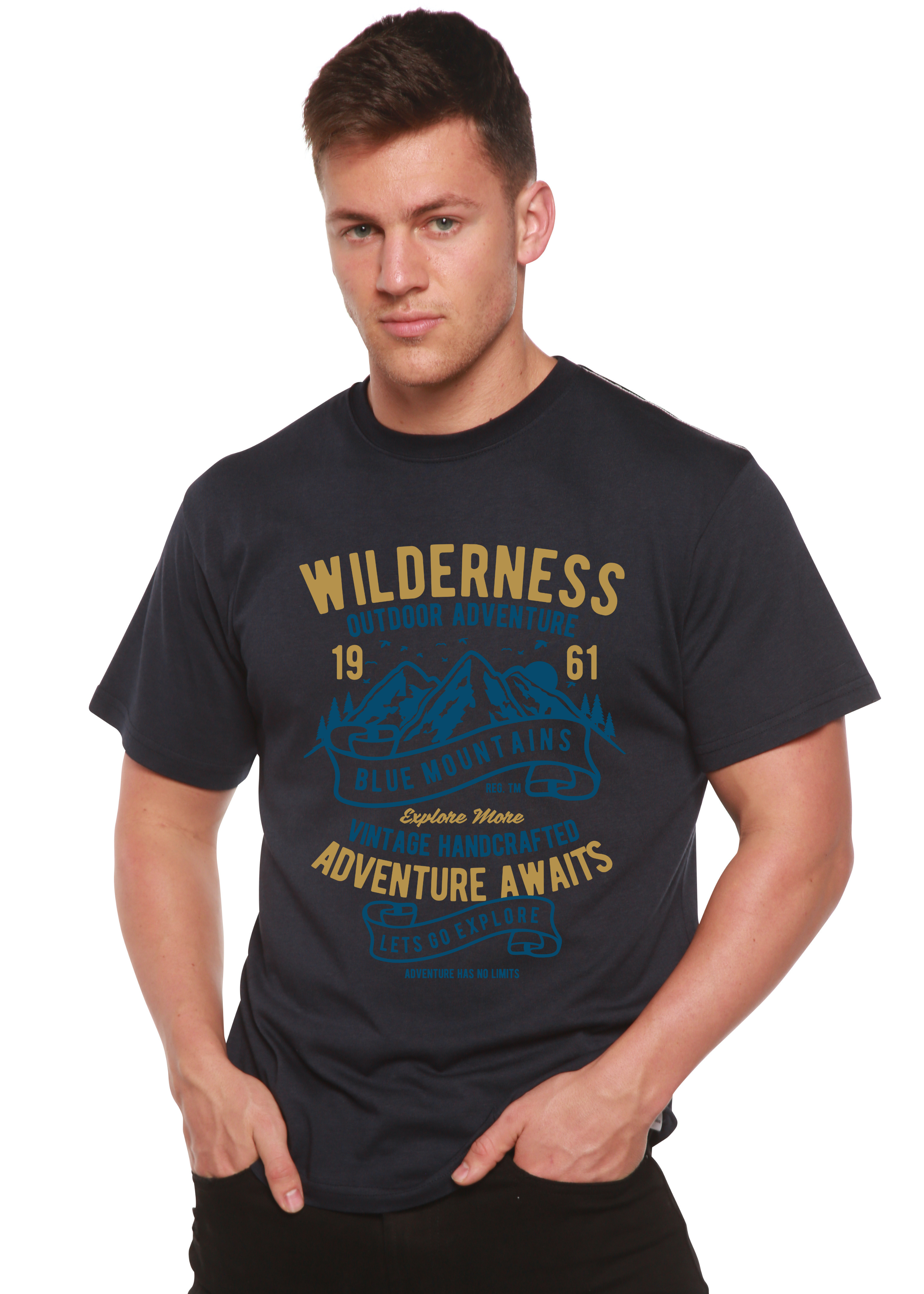 Camiseta gráfica de manga corta de bambú/algodón orgánico Wilderness Spun Bamboo® para hombre