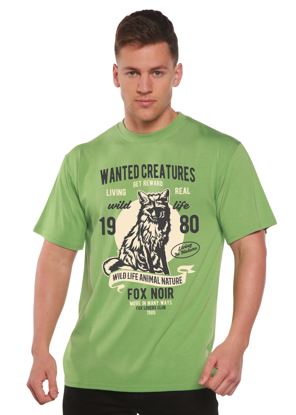 Wanted Creature Spun Bamboo® Camiseta Gráfica de Manga Corta de Bambú Viscosa/Algodón Orgánico para Hombre