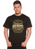 Camiseta gráfica de manga corta Sanforized Denim para hombre de viscosa de bambú/algodón orgánico