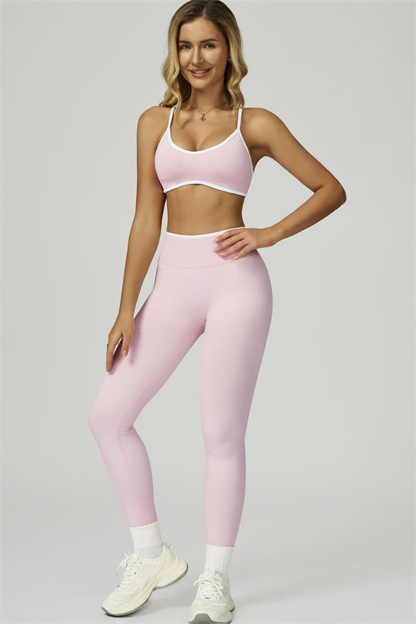 Conjunto de 2 piezas de sujetador deportivo y leggings Prime Line