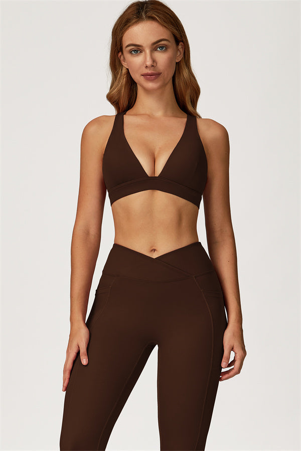 Conjunto de dos piezas de top deportivo y leggings Glacier